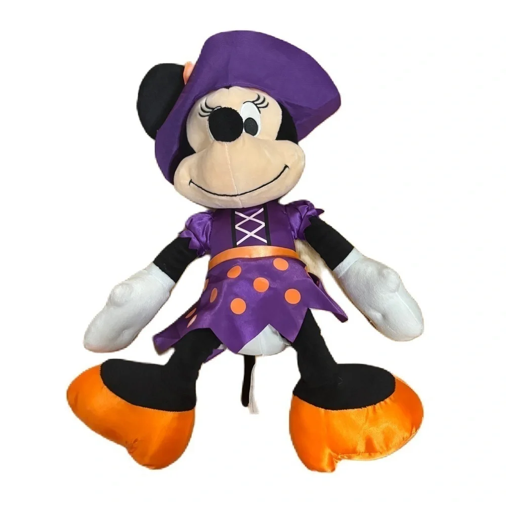 Disney Minnie Mouse 21” Wicked Witch Purple Orange Halloween Plush Stuffed